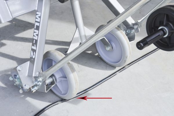 No blocking wheels while running over cables