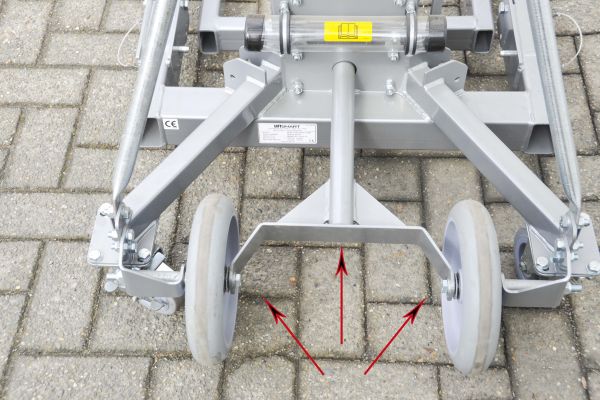 Clear-Path, for foot clearance between the wheels